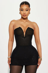 In My Place Mesh Pant Set - Black