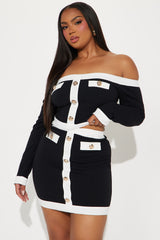 The Stella Skirt Set - Black/White