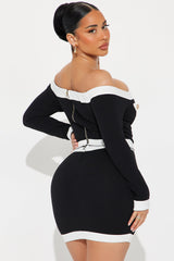 The Stella Skirt Set - Black/White