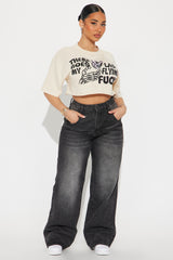 There Goes My Last Crop Tee - Cream