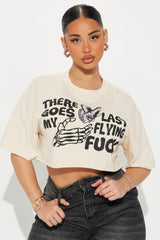 There Goes My Last Crop Tee - Cream