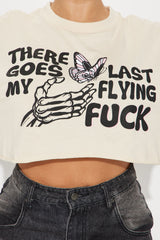 There Goes My Last Crop Tee - Cream