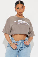 Not Like Other Girls Tee - Grey