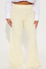 Victoria High Waisted Dress Pants - Butter Yellow