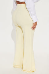 Victoria High Waisted Dress Pants - Butter Yellow