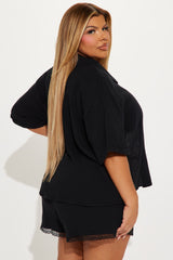 Gabby Gauze Short Set - Black