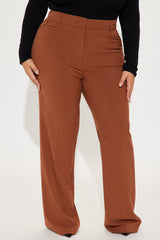 Tasha Dressy High Rise Pants - Mocha