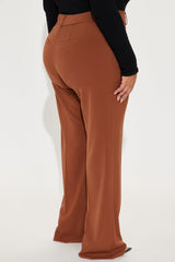 Tasha Dressy High Rise Pants - Mocha