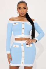 The Stella Skirt Set - Light Blue