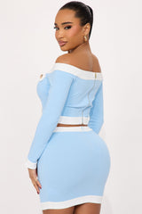 The Stella Skirt Set - Light Blue
