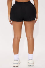 Courtside Charm Active Running Short - Black
