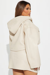 Kelly Faux Leather Skirt Set - Cream