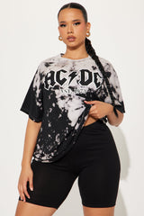 ACDC Electric Bleach Washed Tee - Black/combo