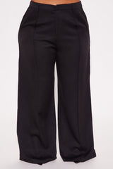 Office Behavior Wide Leg Trouser - Black