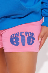Dream Big Biker Short Set - Blue/combo