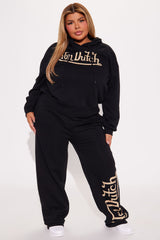Von Dutch Vintage Cropped Hoodie - Black