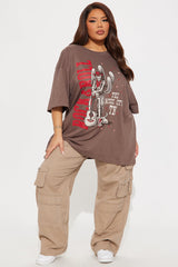 Rock & Roll Skeleton Tee - Brown
