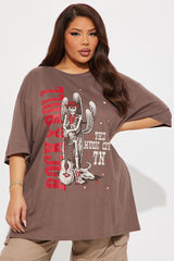 Rock & Roll Skeleton Tee - Brown