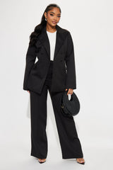 Office Behavior Wide Leg Trouser - Black