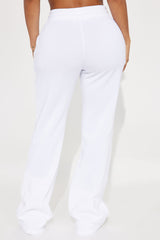 Candice Lounge Flare Pant - White