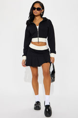 Adriana Skirt Set - Black/White