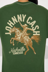 Johnny Cash Nashville Washed Tee - Green