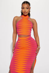 More Than You Know Skirt Set  - Pink/combo