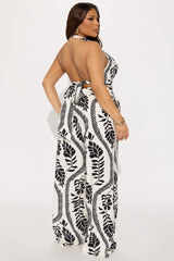 Toluca Halter Pant Set - White/Black