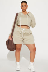 Go Minimal Fleece Short Set - Sage