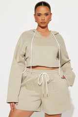 Go Minimal Fleece Short Set - Sage