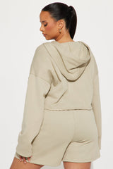 Go Minimal Fleece Short Set - Sage