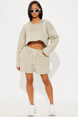 Go Minimal Fleece Short Set - Sage
