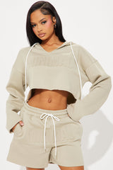 Go Minimal Fleece Short Set - Sage