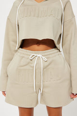 Go Minimal Fleece Short Set - Sage