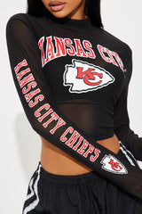 Kansas City Chiefs Half Time Show Crop Top - Black