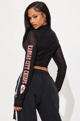Kansas City Chiefs Half Time Show Crop Top - Black
