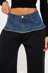 Aniston Contrast Pant - Black/combo