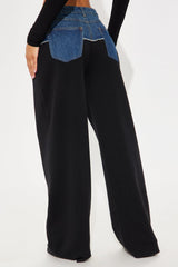 Aniston Contrast Pant - Black/combo