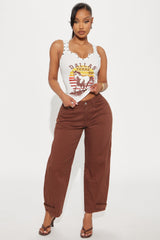 Quinne Barrel Pant - Chocolate