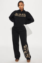 Von Dutch Vintage Cropped Hoodie - Black