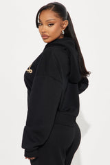 Von Dutch Vintage Cropped Hoodie - Black