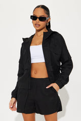 Safari Vibe Cargo Short Set - Black