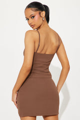 Dance Floor Diva Skirt Set - Brown
