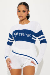In The League Sweater Short Set - White/combo