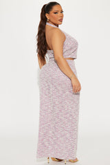 So Polished Tweed Skirt Set - Pink