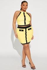 The Adeline Skirt Set - Butter Yellow