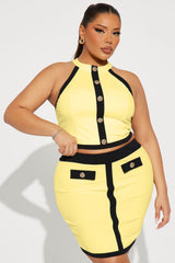 The Adeline Skirt Set - Butter Yellow