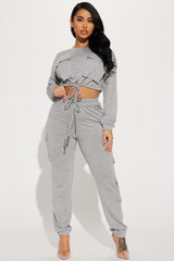 Finding Time Jogger Set  - Heather Grey