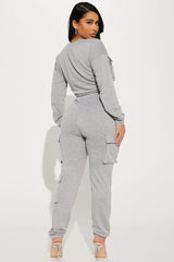 Finding Time Jogger Set  - Heather Grey
