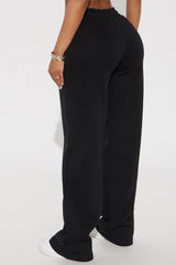 Von Dutch Timeless Wide Leg Pant - Black/Green